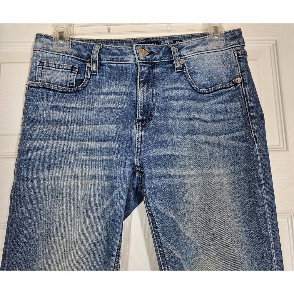 Miss Me Ankle Zip Skinny Jeans 27 Blue Whiskering Stretch 28x26 Casual Comfort - Picture 4 of 13